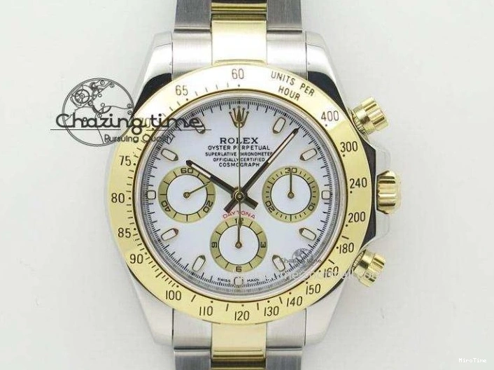 MiroTime 1226 Sleek Custom Daytona 116520 RBOW Rainbow Clean Best Edition Black Dial on SS Bracelet SA 1730